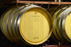 05-12 Bodega Clos de Chacras Wine Barrel Close Up Lujan de Cuyo Near Mendoza